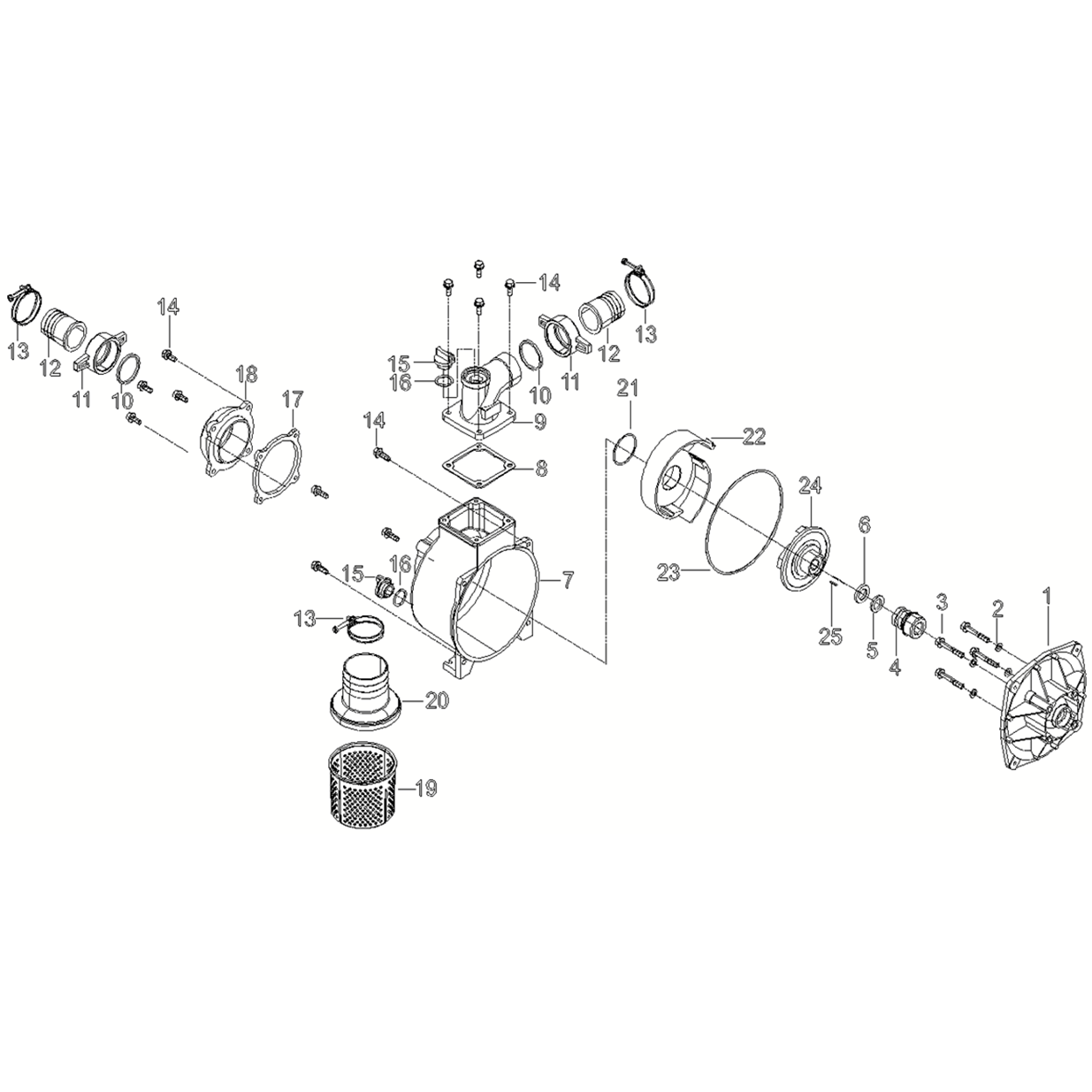 Мотопомпа бензиновая МП-1600