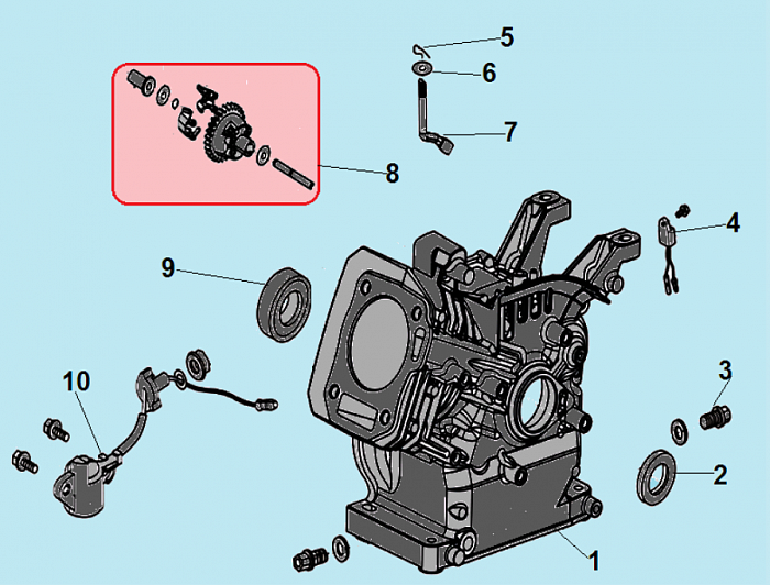 5 ЦИЛИНДР ВИБРОПЛИТА CHAMPION PC9750FT