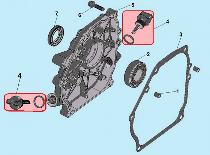 4 КРЫШКА МОТОПОМПА CHAMPION GP50