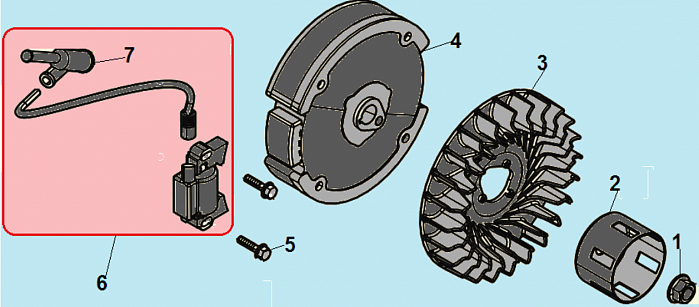 9 МАГНЕТО - МАХОВИК МОТОПОМПА CHAMPION GTP82