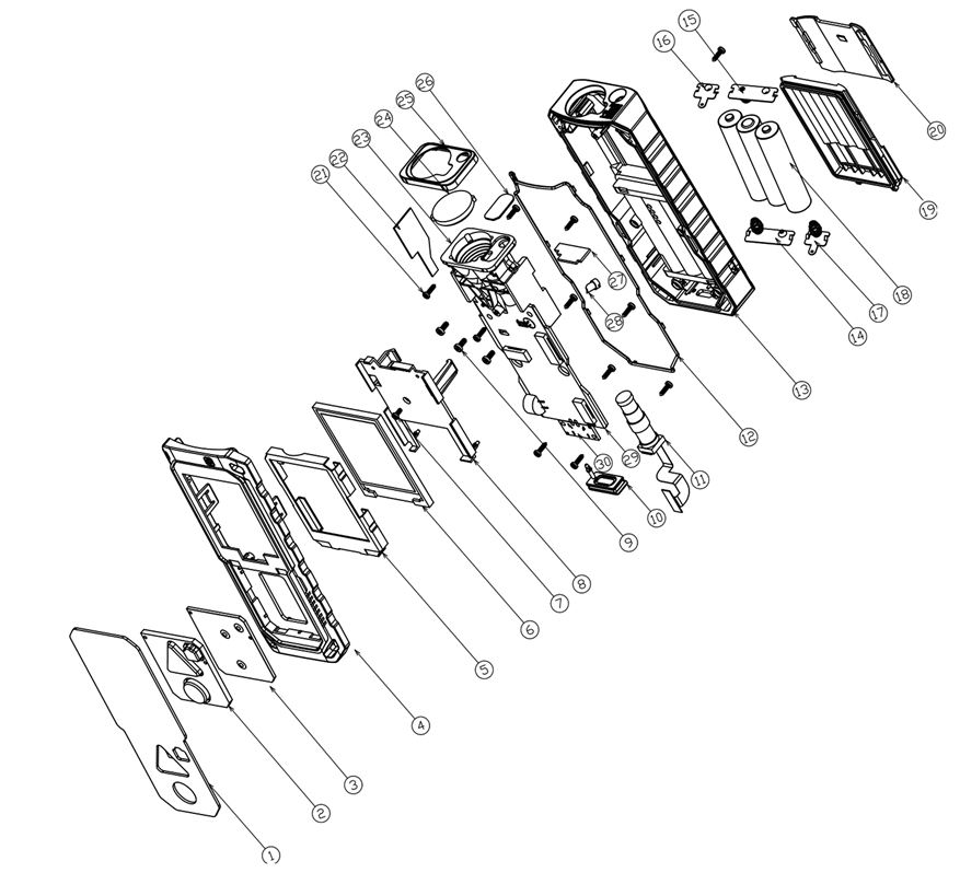 ЗАПЧАСТИ ДЛЯ ДАЛЬНОМЕРА ЛАЗЕРНОГО ELITECH ЛД 150 PROF