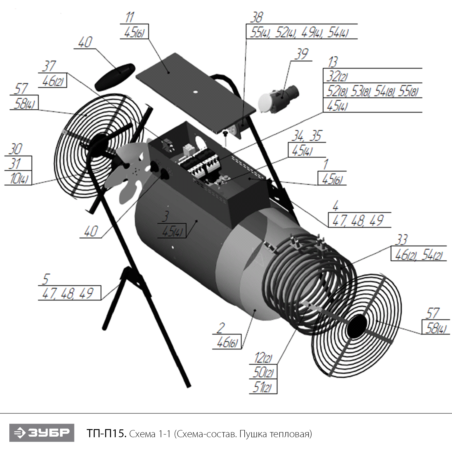 Тепловая пушка, ТП-П ТП-П15
